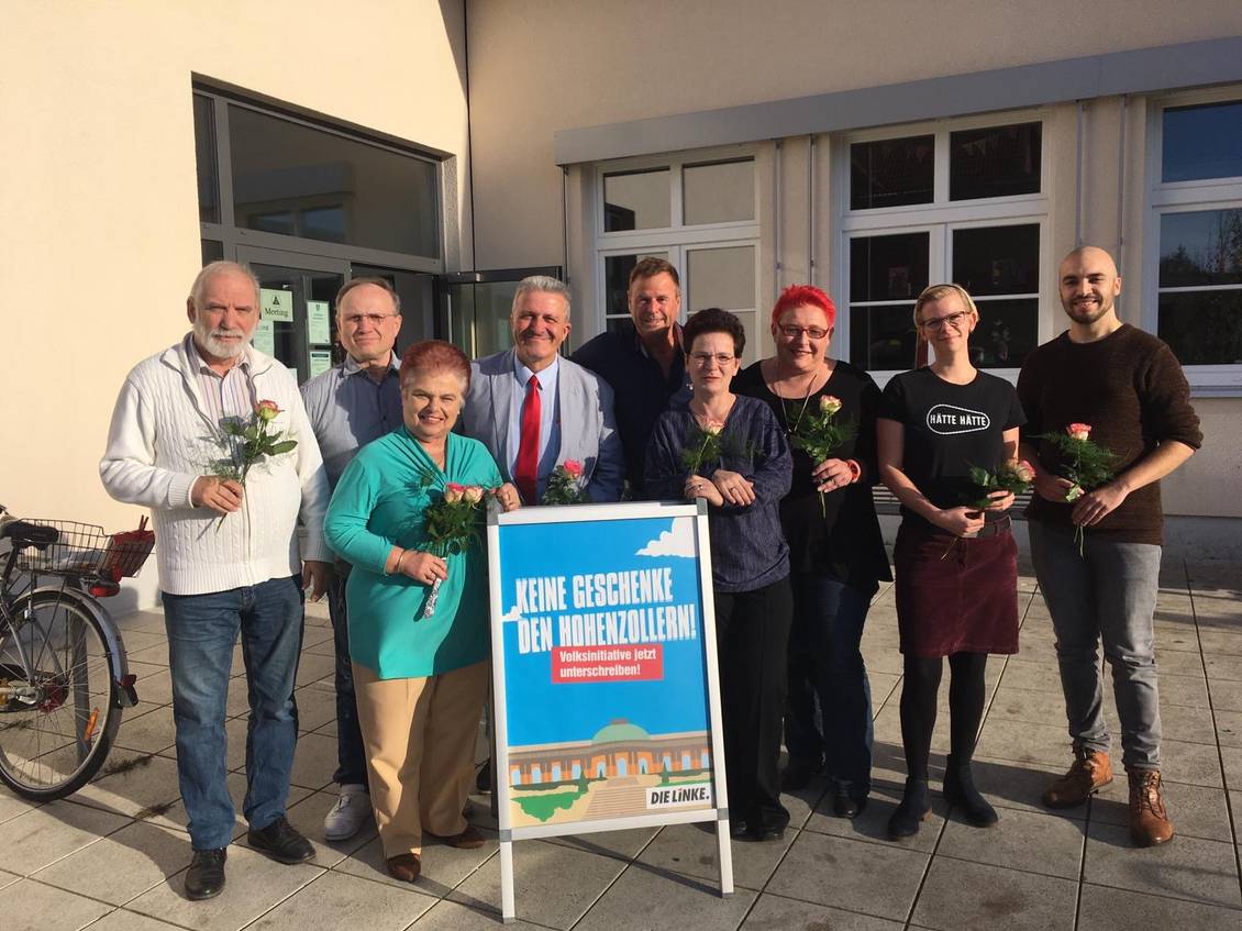 v.l.n.r.: Bernd Haselau, Otto Stache, Brigitte Degner, Jörg Schönberg, Christian Görke, Sandra Schiller, Andrea Johlige, Antje Koch, Fabian Streich (nicht im Bild: Barbara Garche)
